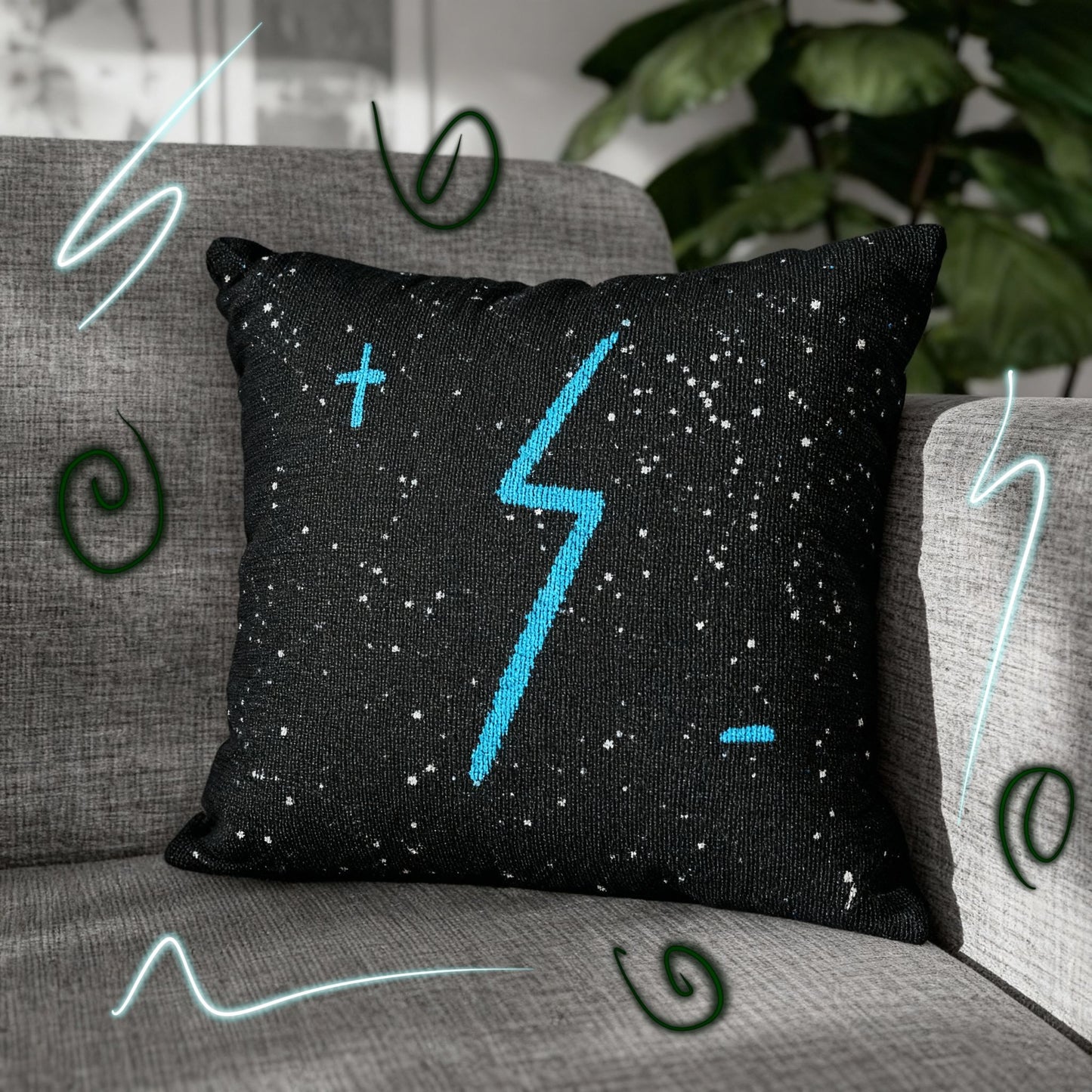 "Polarity" Woven Pillow