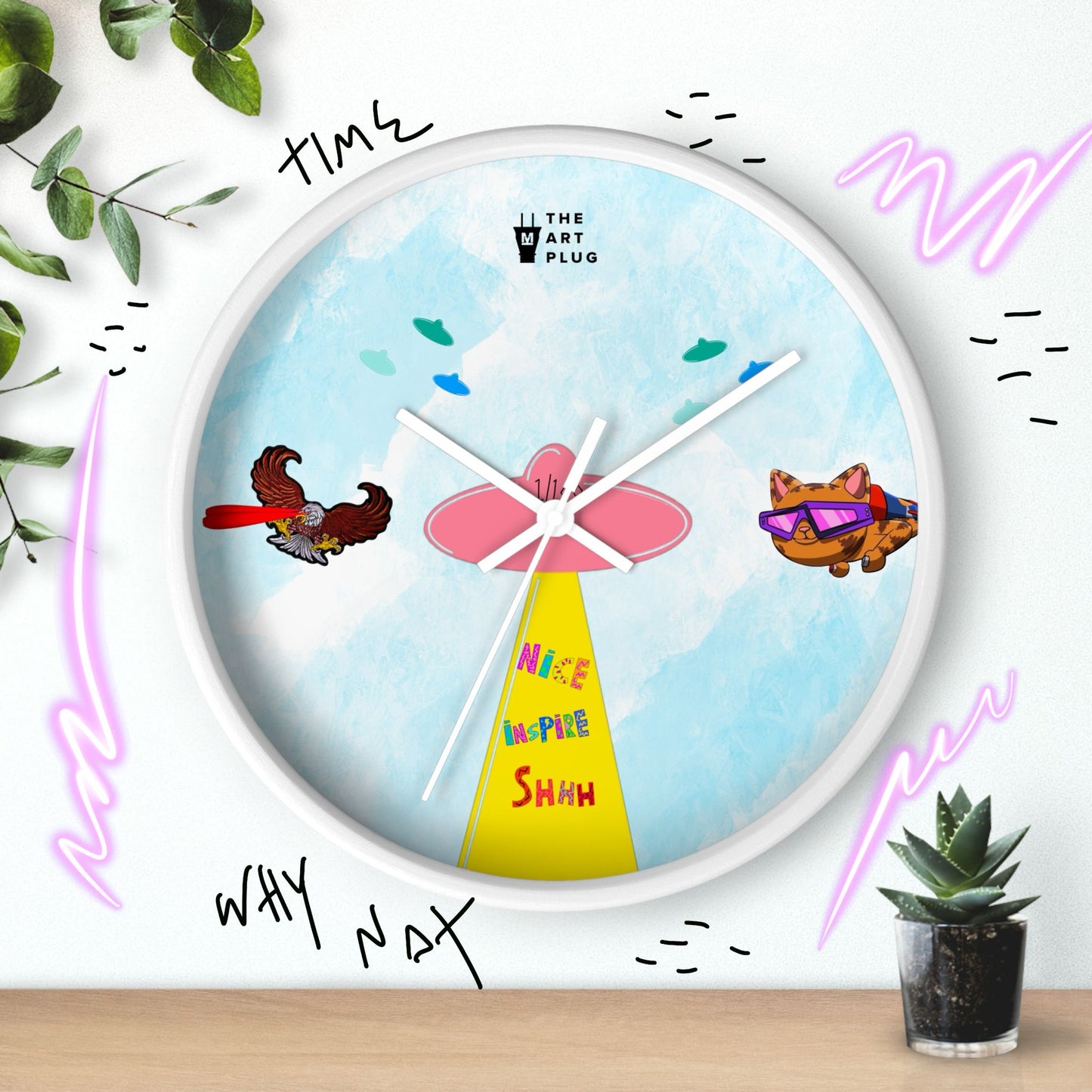 "Abducted" Wall Clock