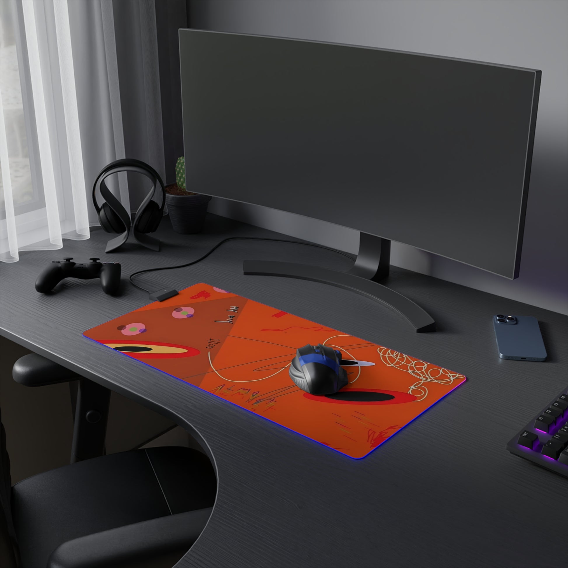 “Sketchy” LED Desk Mat - THE ART PLUG SHOP