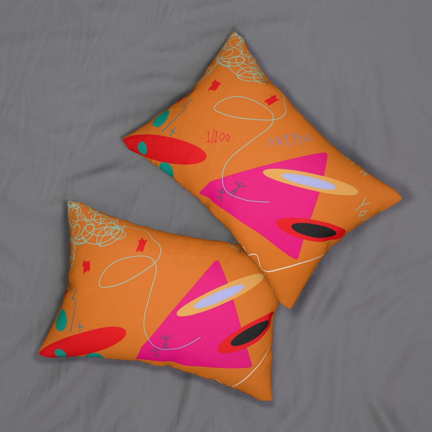 Spun Polyester Lumbar Pillow - THE ART PLUG SHOP