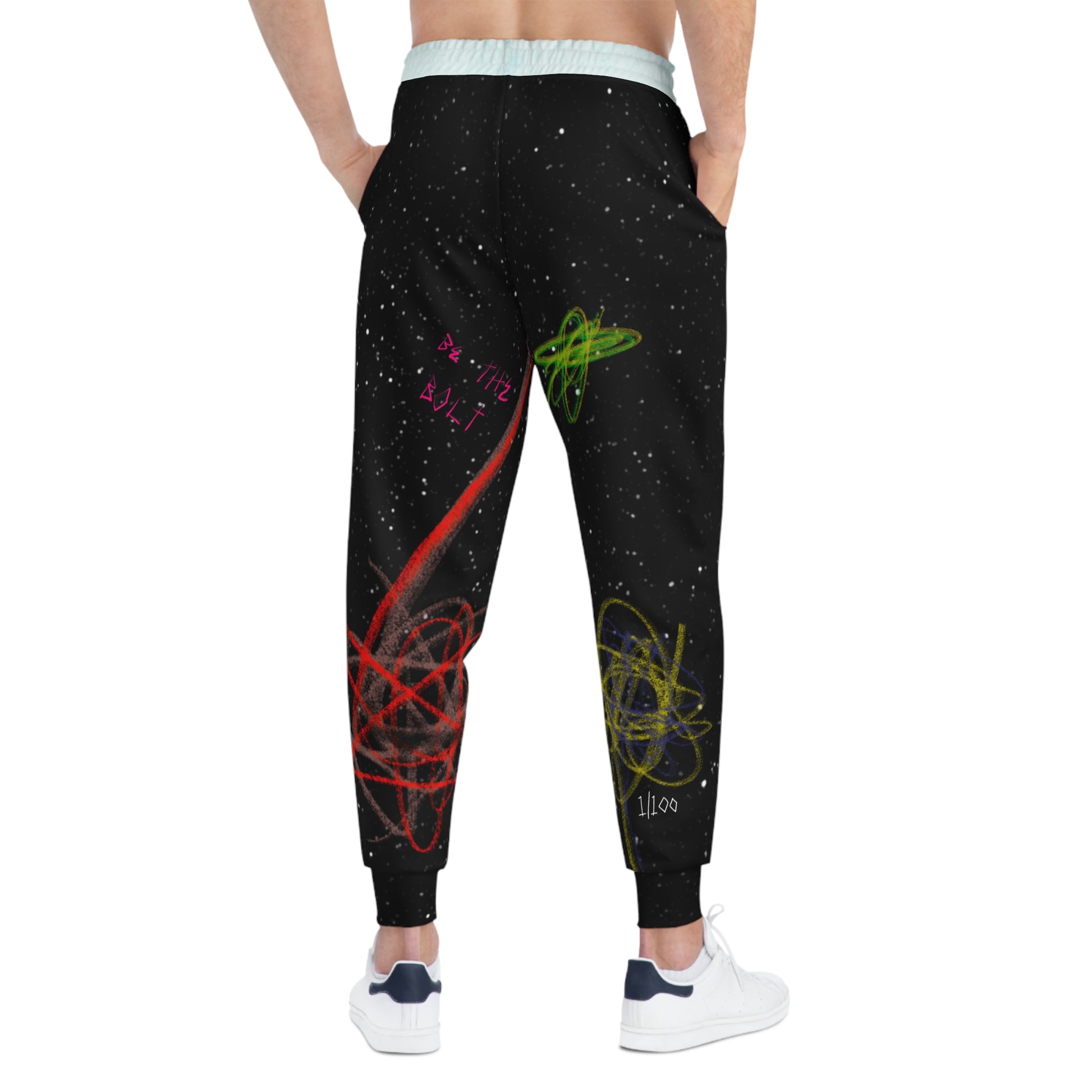 "Cosmic Flowers" Athletic Joggers - THE ART PLUG SHOP