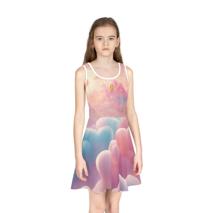 "Cloudy" Girls' Sundress - THE ART PLUG SHOP