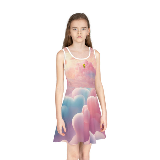 "Cloudy" Girls' Sundress - THE ART PLUG SHOP