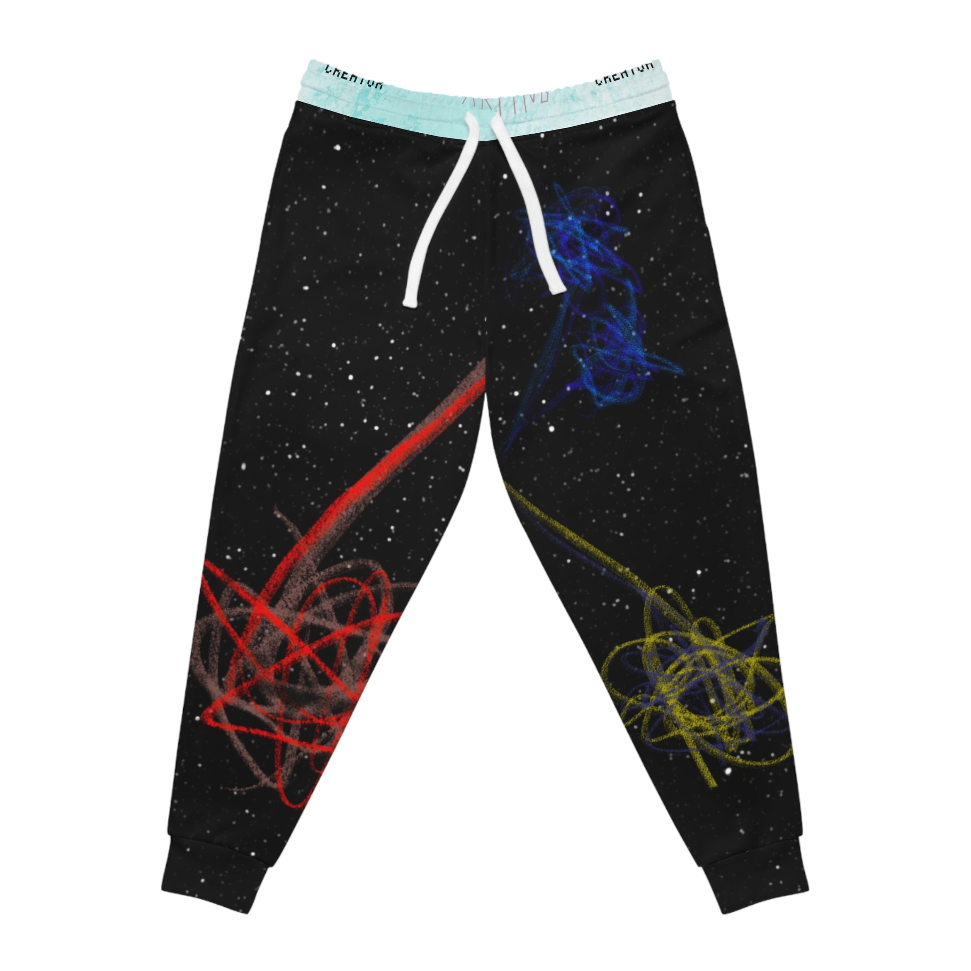 "Cosmic Flowers" Athletic Joggers - THE ART PLUG SHOP