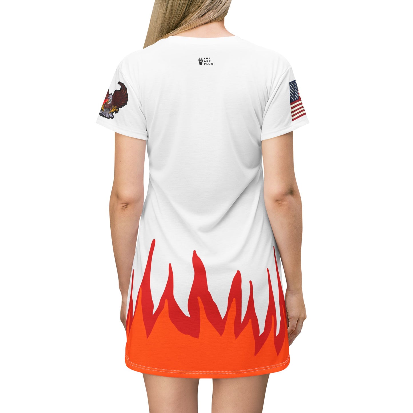🔥 "CREATOR // AMERICA ON FIRE" AOP T-Shirt Dress