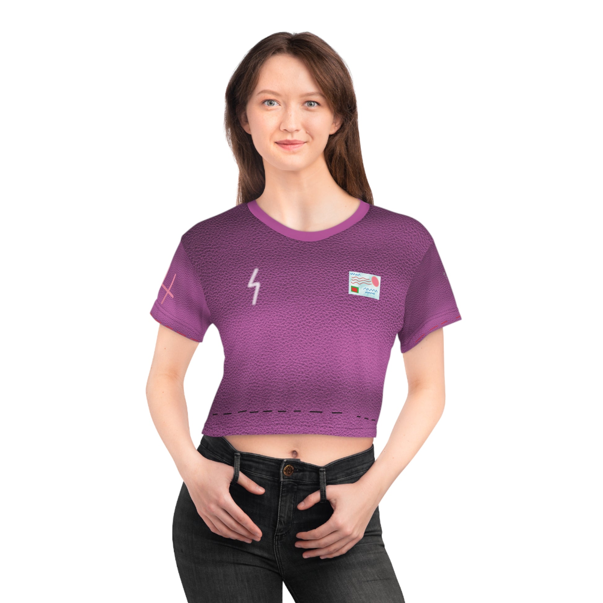 "Plasma Patch" Crop Tee - THE ART PLUG SHOP