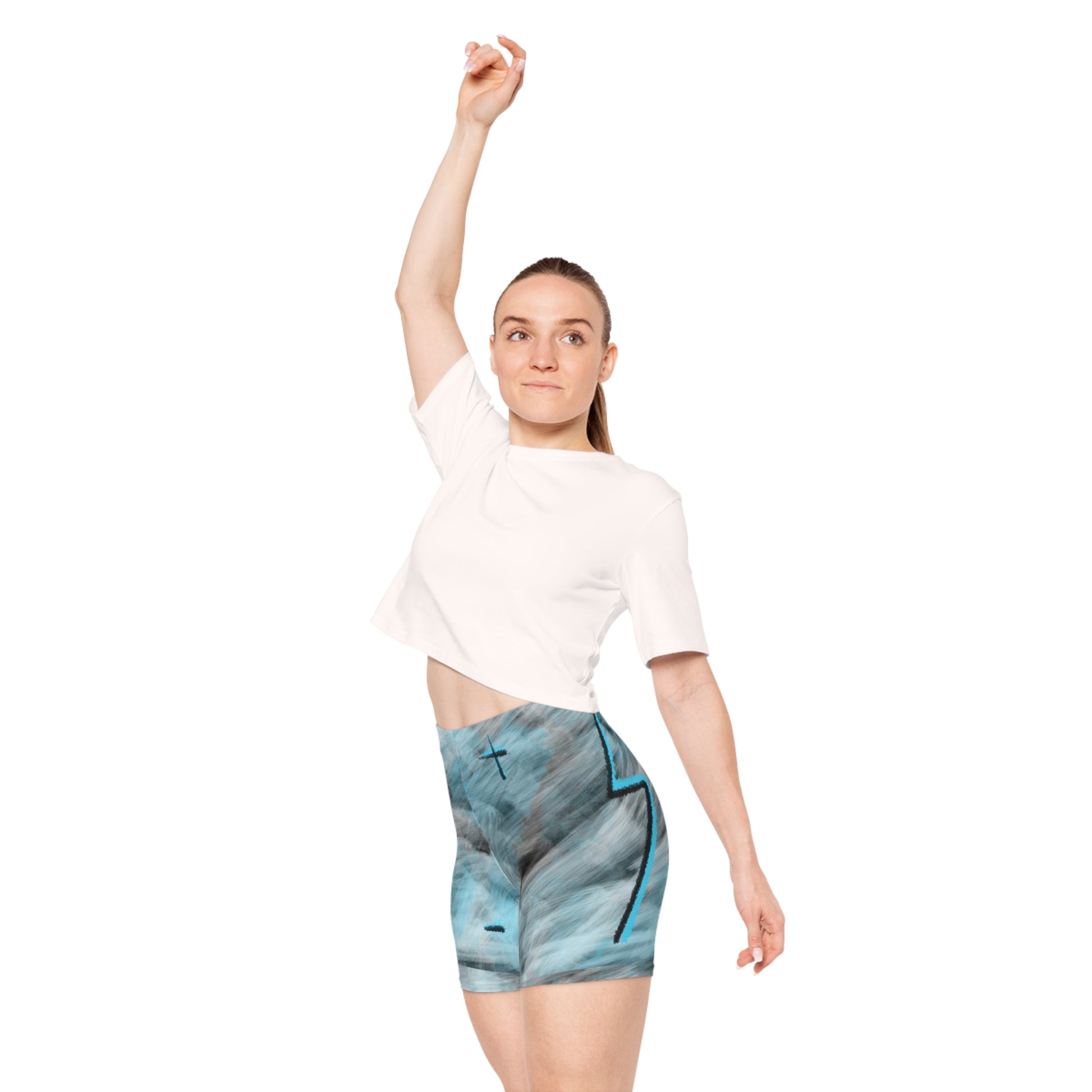 “Clouded” Women’s Shorts - THE ART PLUG SHOP