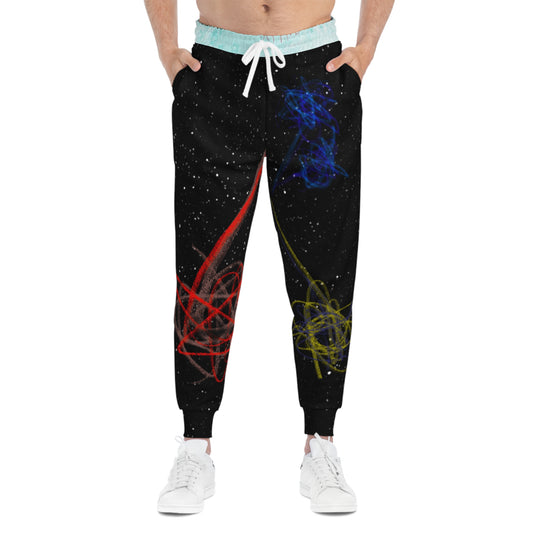 "Cosmic Flowers" Athletic Joggers - THE ART PLUG SHOP