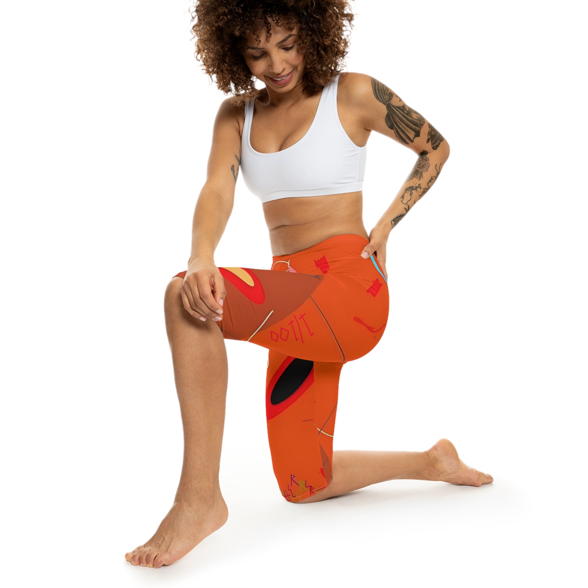 "Sketchy" Capri Leggings - THE ART PLUG SHOP