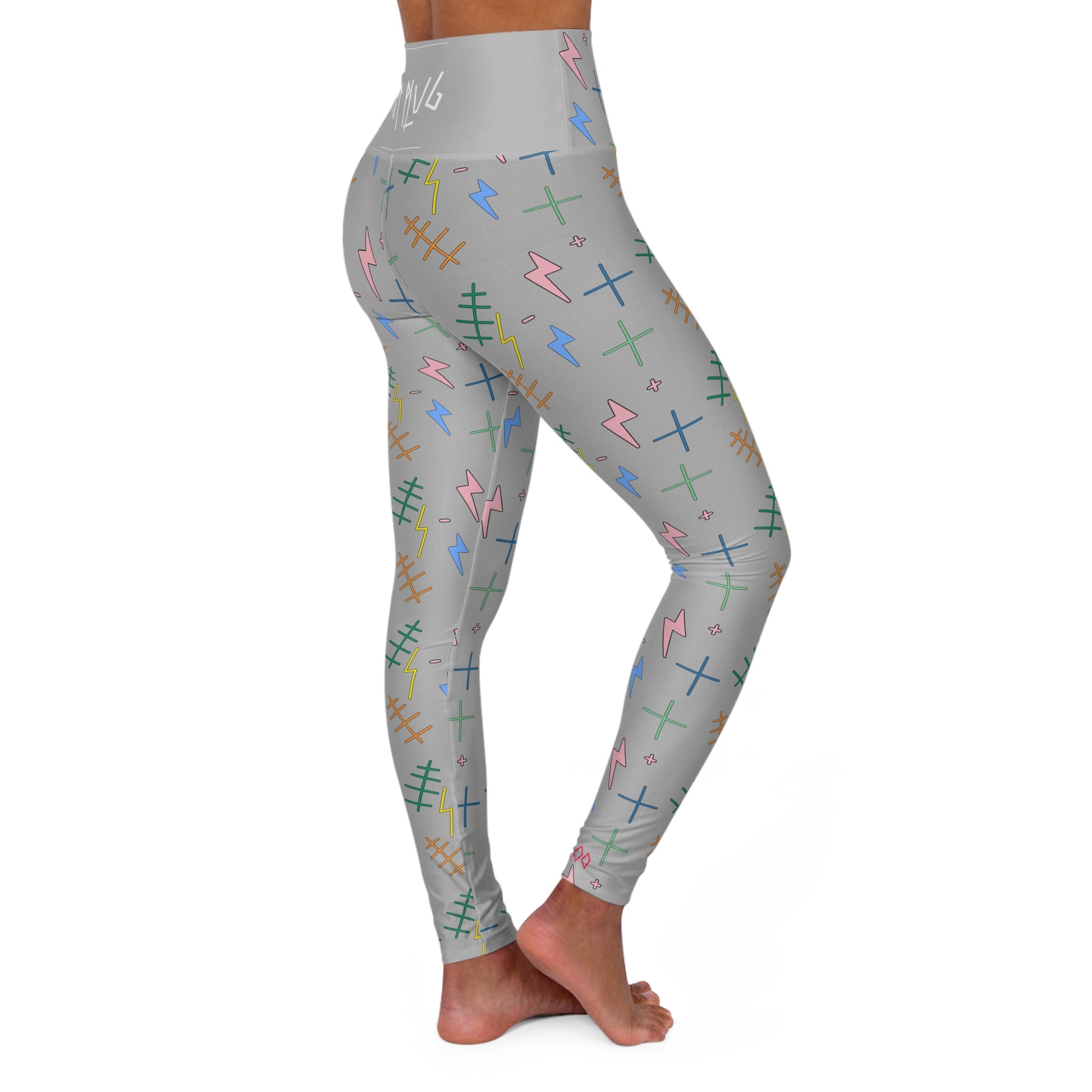 “Tap Bolta” High-Waisted Leggings - THE ART PLUG SHOP