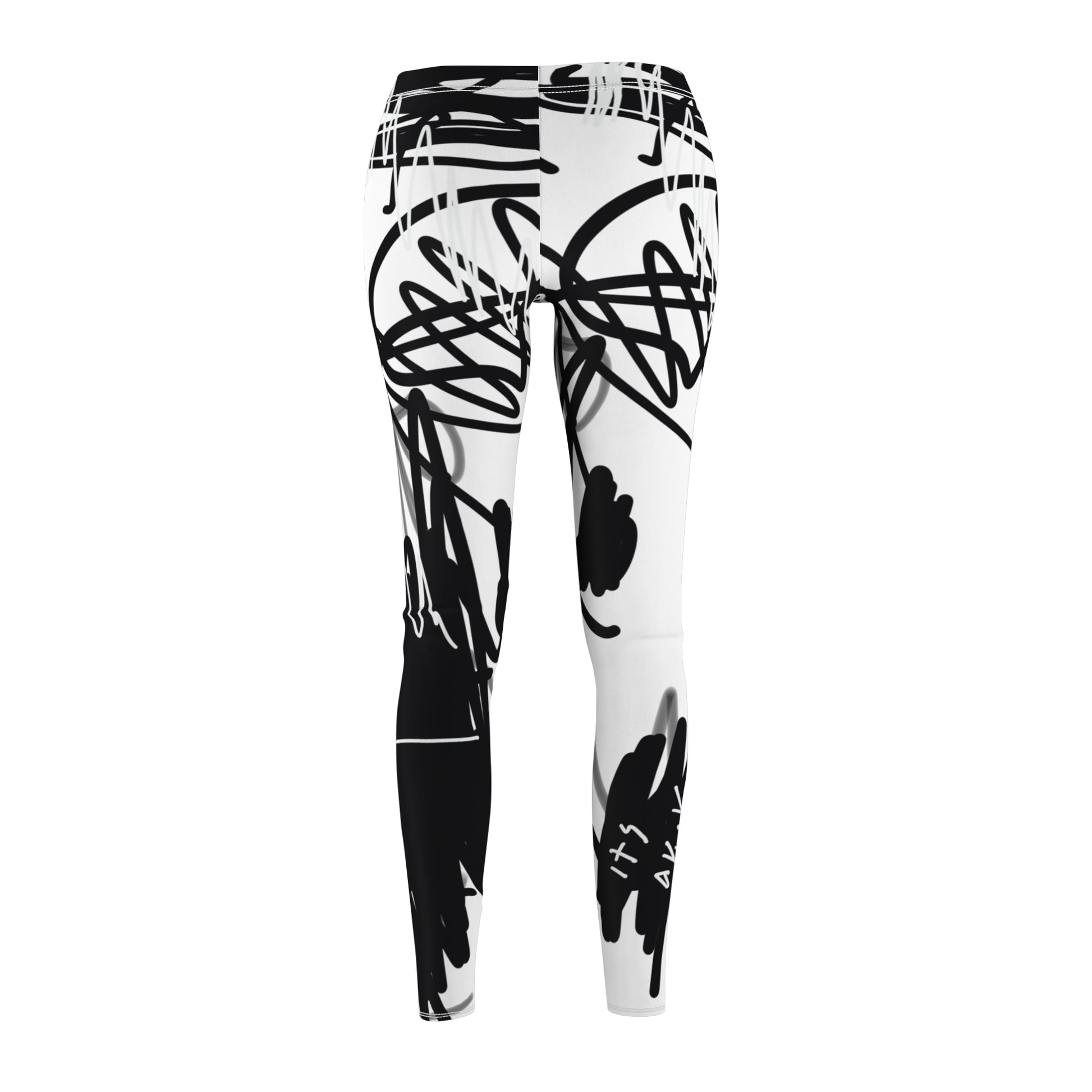 "Scribble" Casual Leggings - THE ART PLUG SHOP