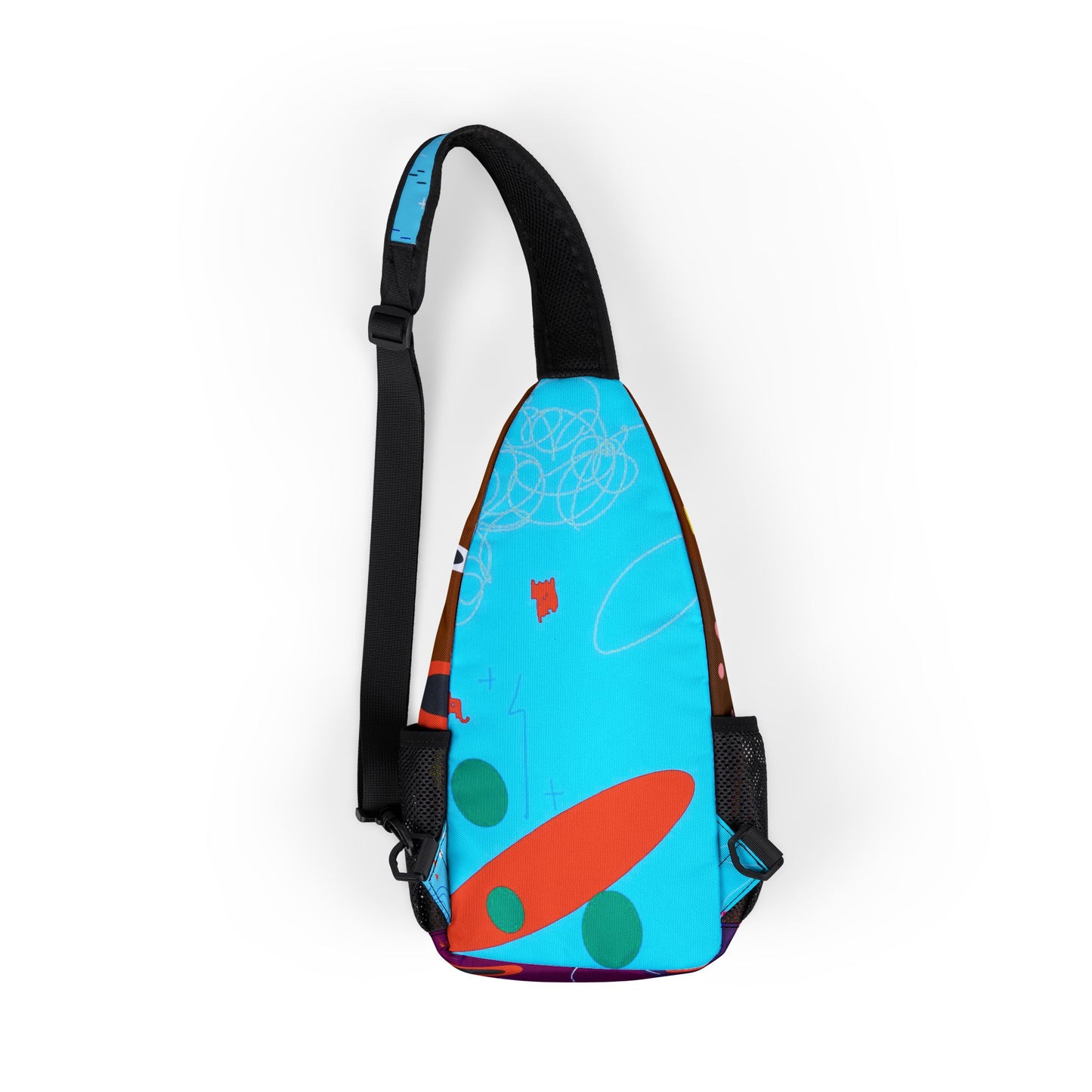 Vibrant AOP Chest Bag, Colorful Sling Backpack, Fun Travel Accessory, Trendy Crossbody Bag, Festival Fashion, Everyday Essentials