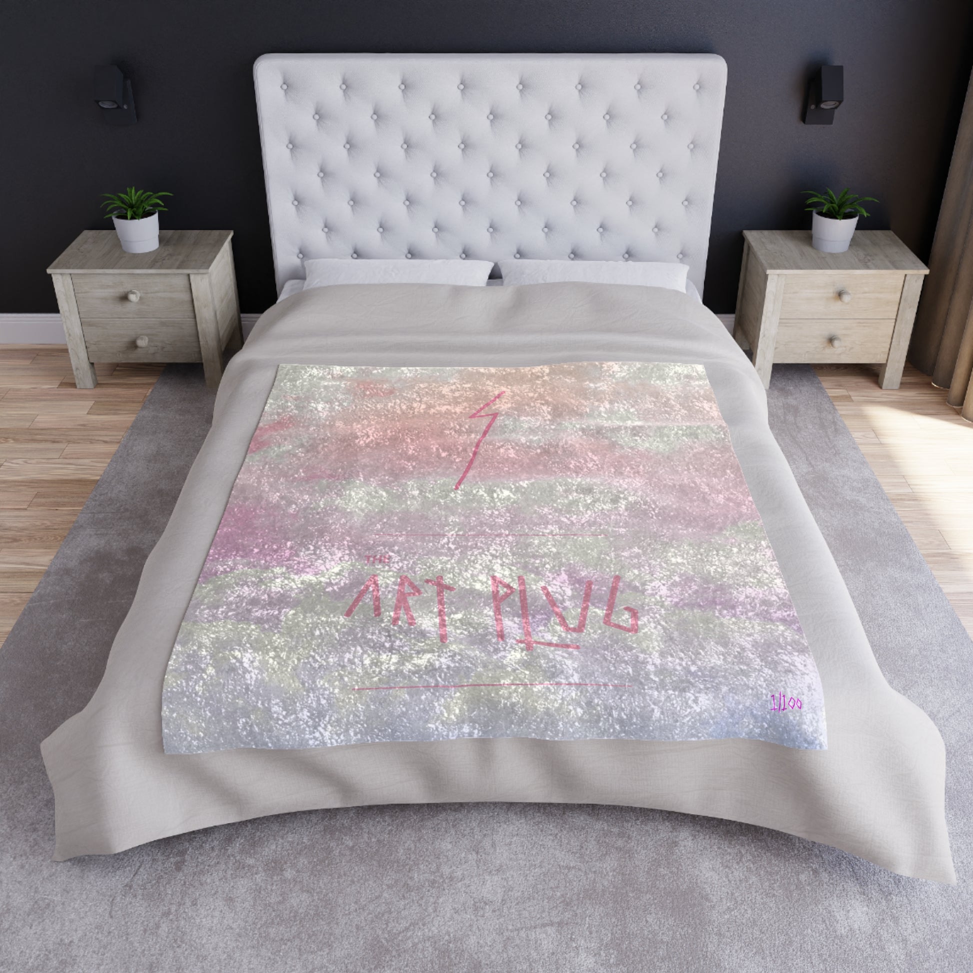 “ArtPlug” Velvet Blanket - THE ART PLUG SHOP