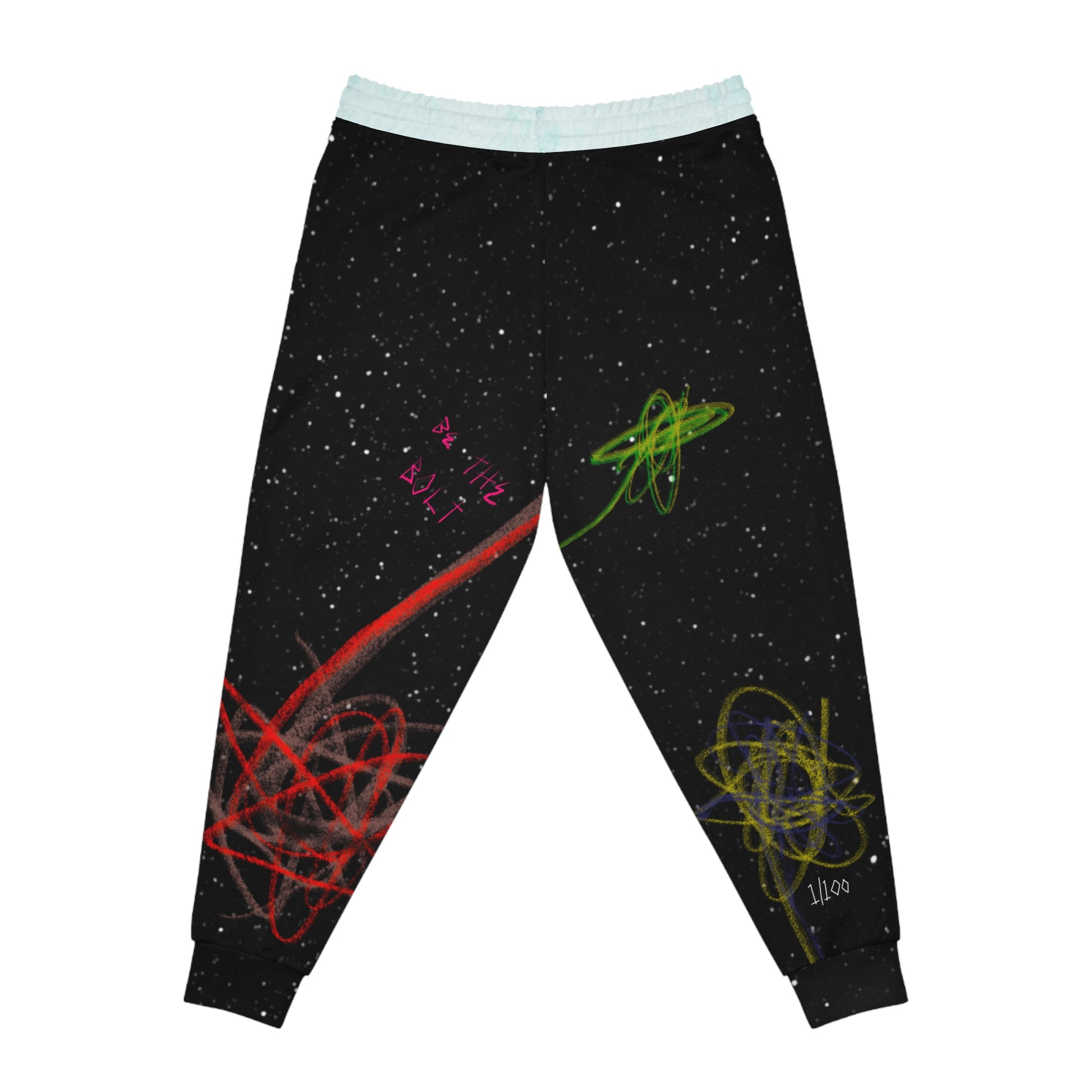 "Cosmic Flowers" Athletic Joggers - THE ART PLUG SHOP