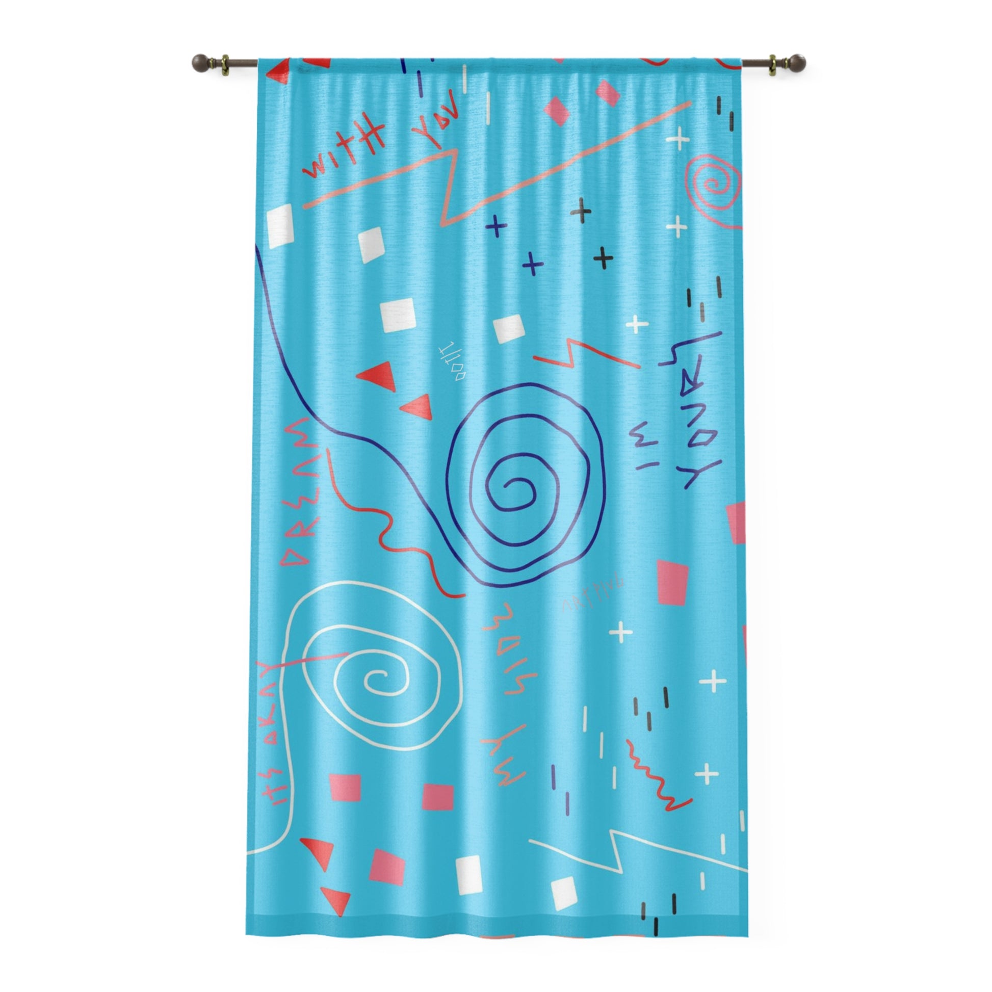"Dream On" Window Curtain - THE ART PLUG SHOP