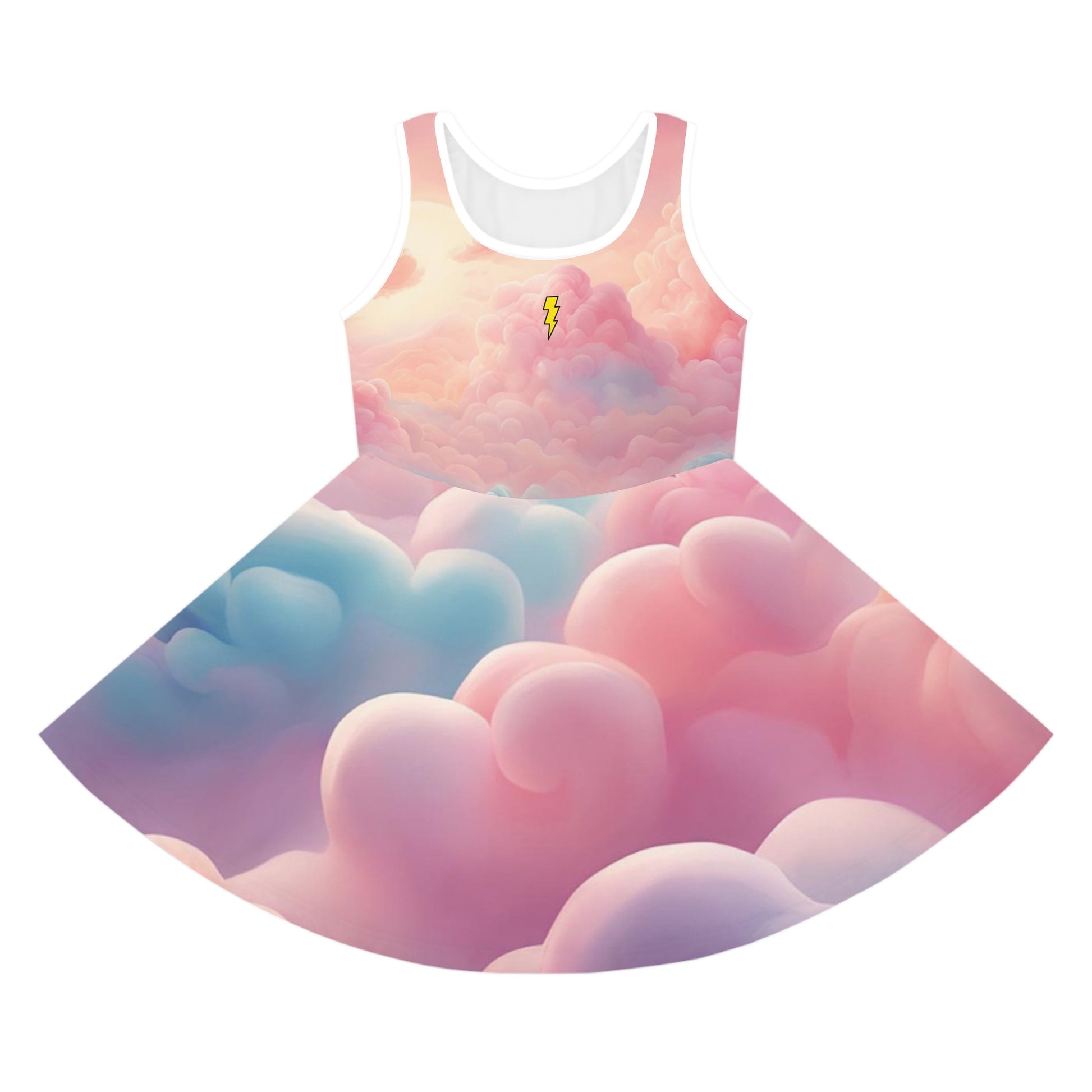 "Cloudy" Girls' Sundress - THE ART PLUG SHOP