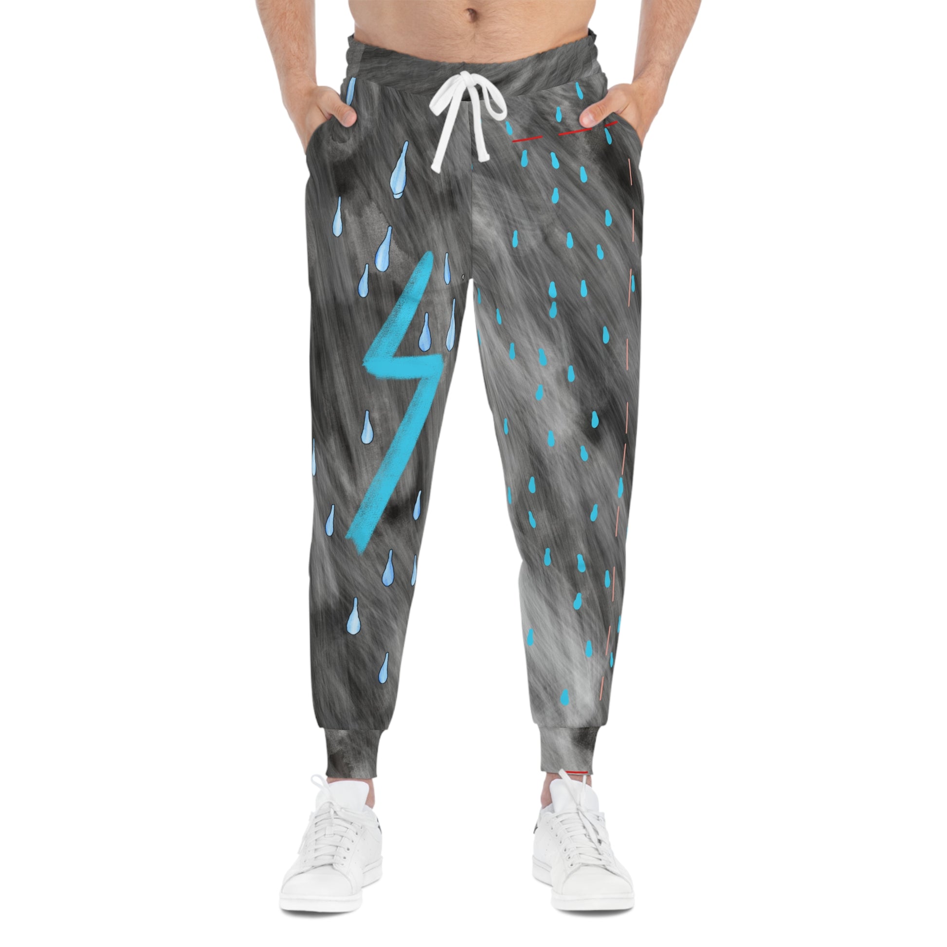 “Rain Drop” Athletic Joggers - THE ART PLUG SHOP