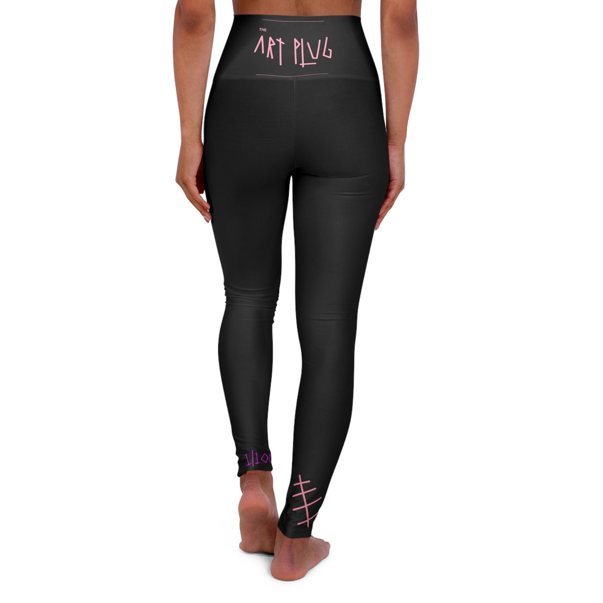 “Pink Bolta” High-Waisted Leggings - THE ART PLUG SHOP