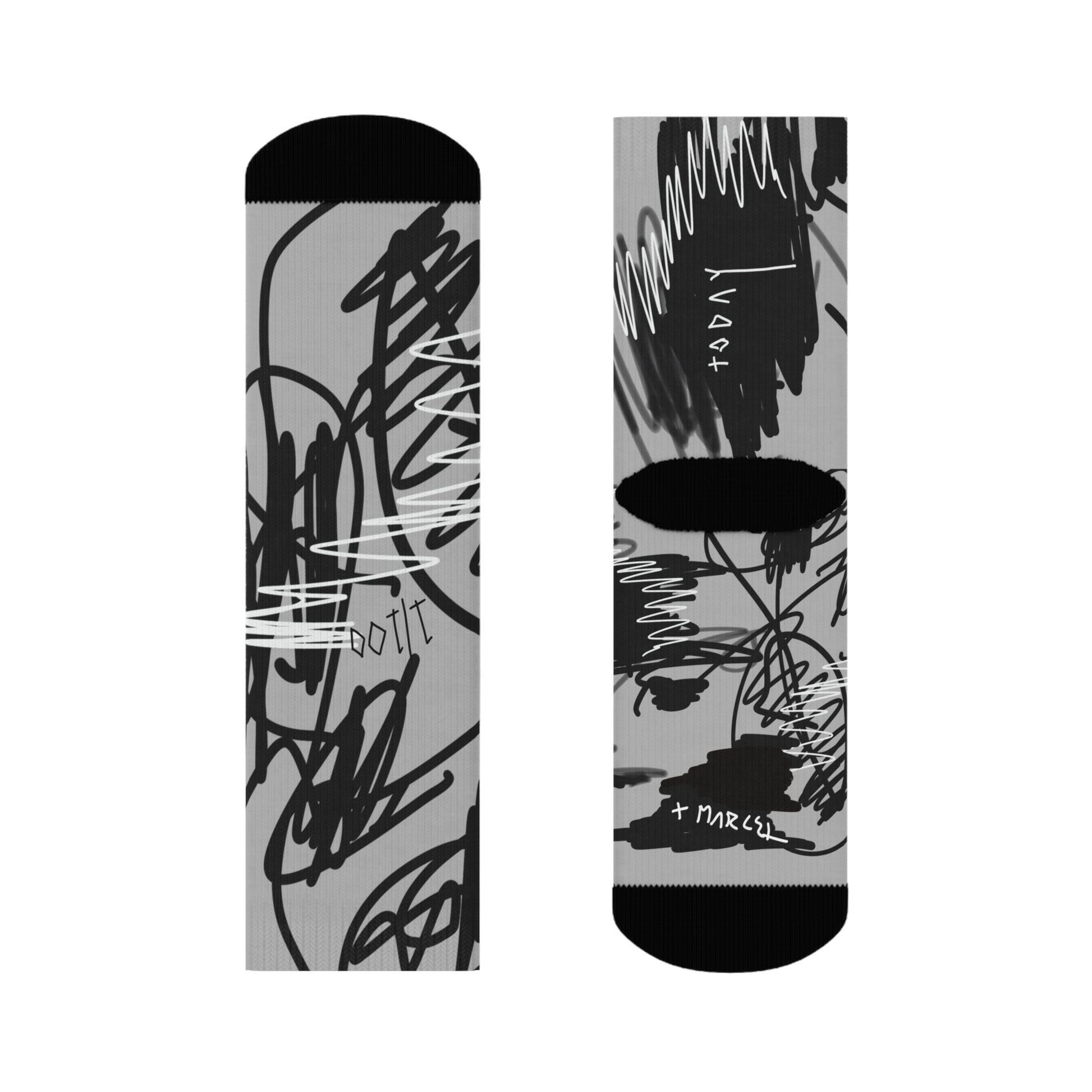 "Scribble" Socks - THE ART PLUG SHOP