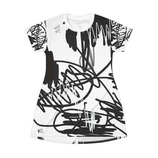 "Scribble" T-Shirt Dress