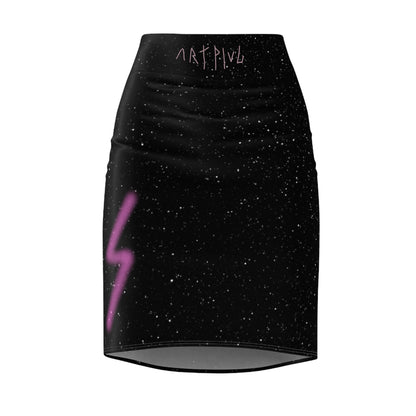 “Pink Nova” Women’s Pencil Skirt - THE ART PLUG SHOP
