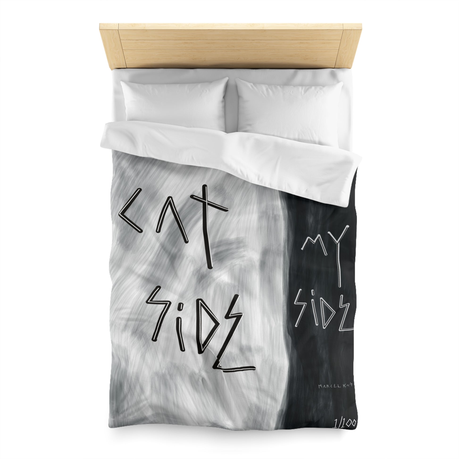 “Cat Side, My Side” Duvet Cover - THE ART PLUG SHOP