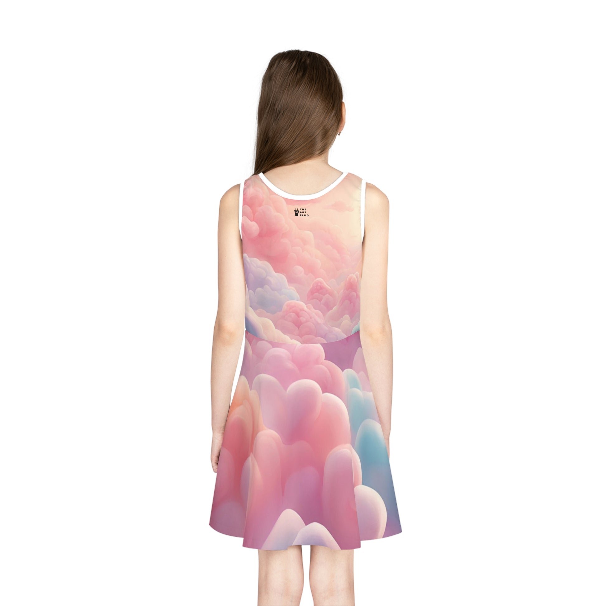 "Cloudy" Girls' Sundress - THE ART PLUG SHOP