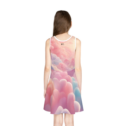 "Cloudy" Girls' Sundress - THE ART PLUG SHOP