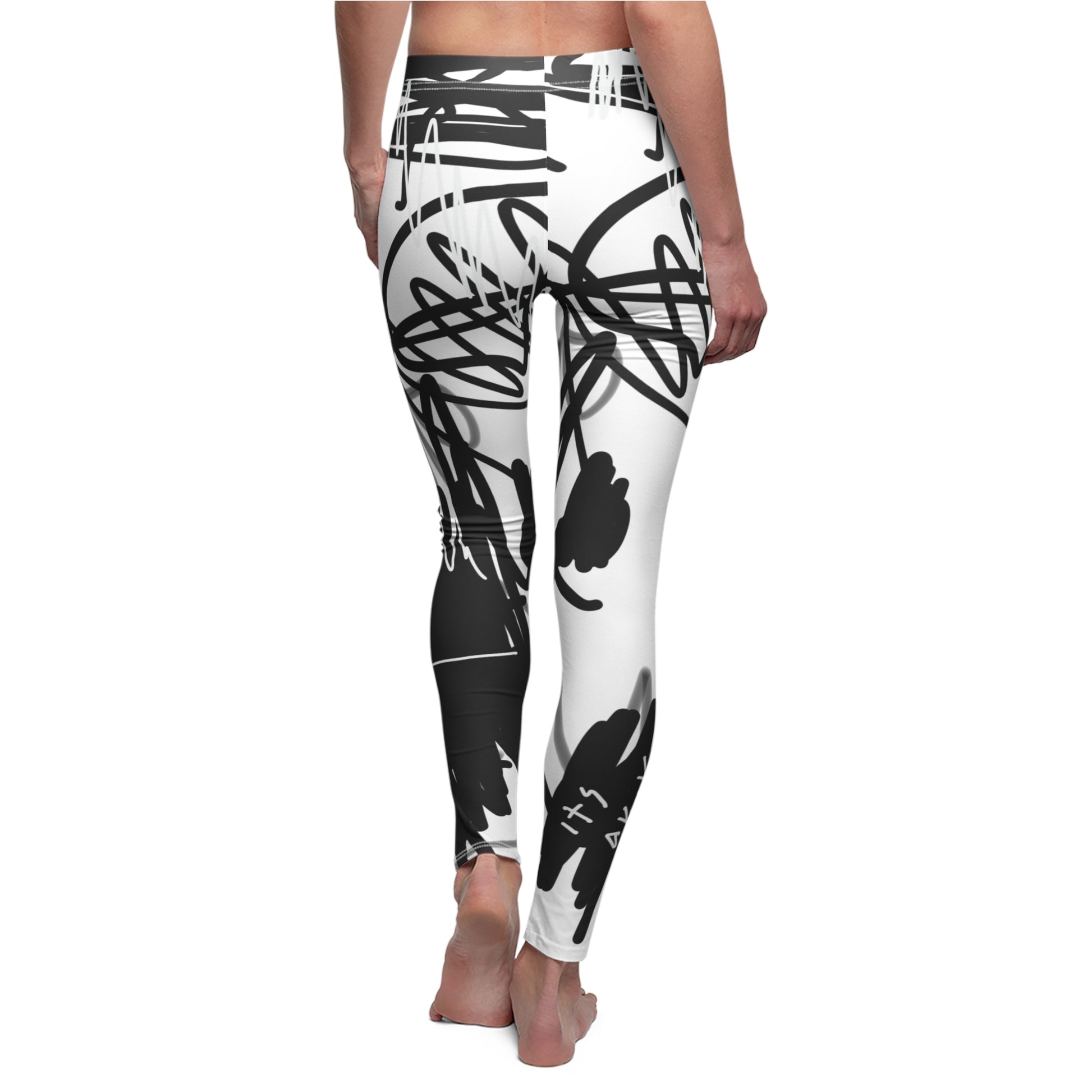 "Scribble" Casual Leggings - THE ART PLUG SHOP