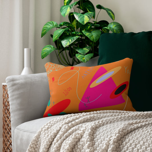 Spun Polyester Lumbar Pillow - THE ART PLUG SHOP