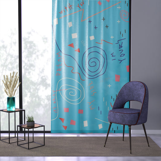 "Dream On" Window Curtain - THE ART PLUG SHOP