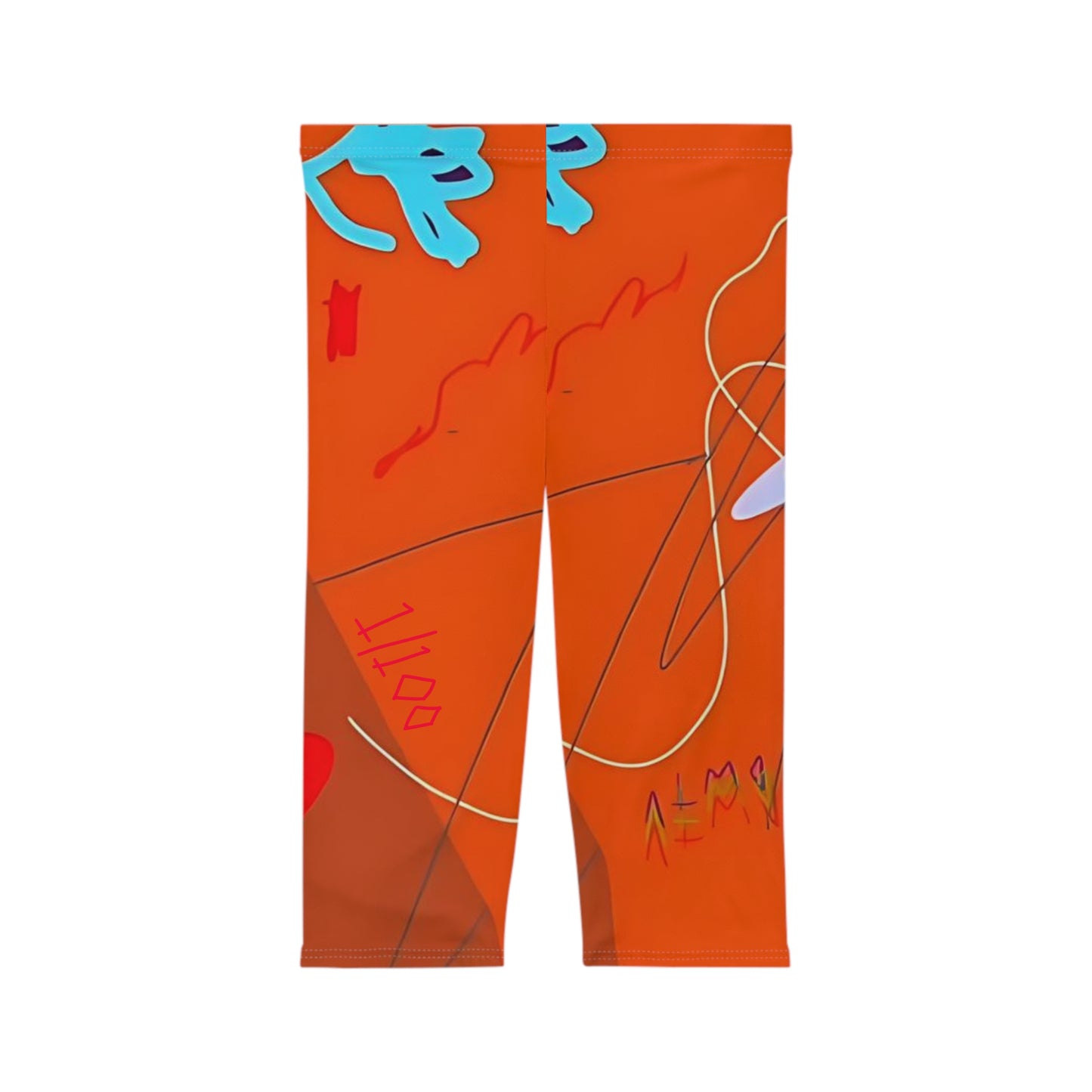 "Sketchy" Capri Leggings - THE ART PLUG SHOP