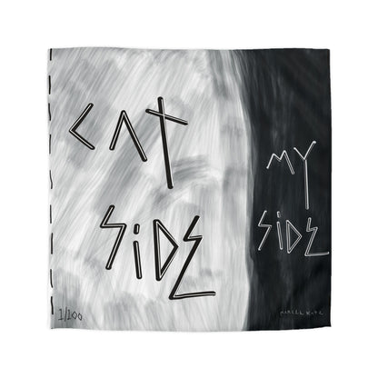 “Cat Side, My Side” Duvet Cover - THE ART PLUG SHOP