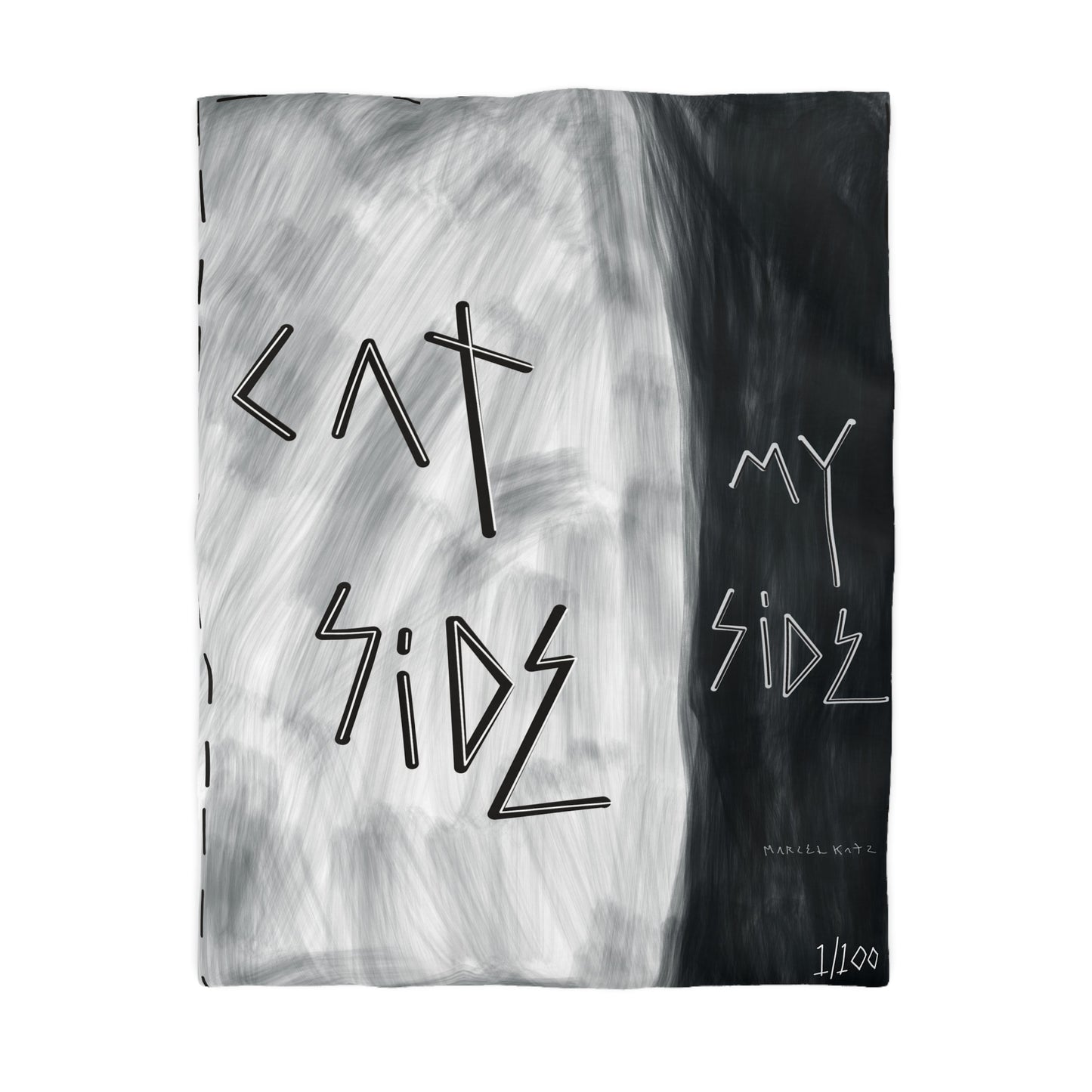 “Cat Side, My Side” Duvet Cover - THE ART PLUG SHOP