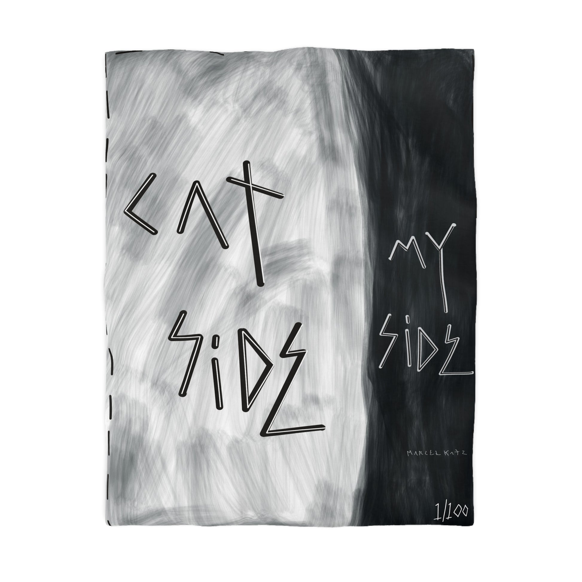 “Cat Side, My Side” Duvet Cover - THE ART PLUG SHOP
