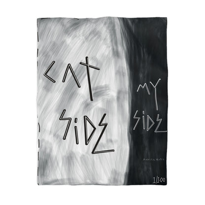 “Cat Side, My Side” Duvet Cover - THE ART PLUG SHOP
