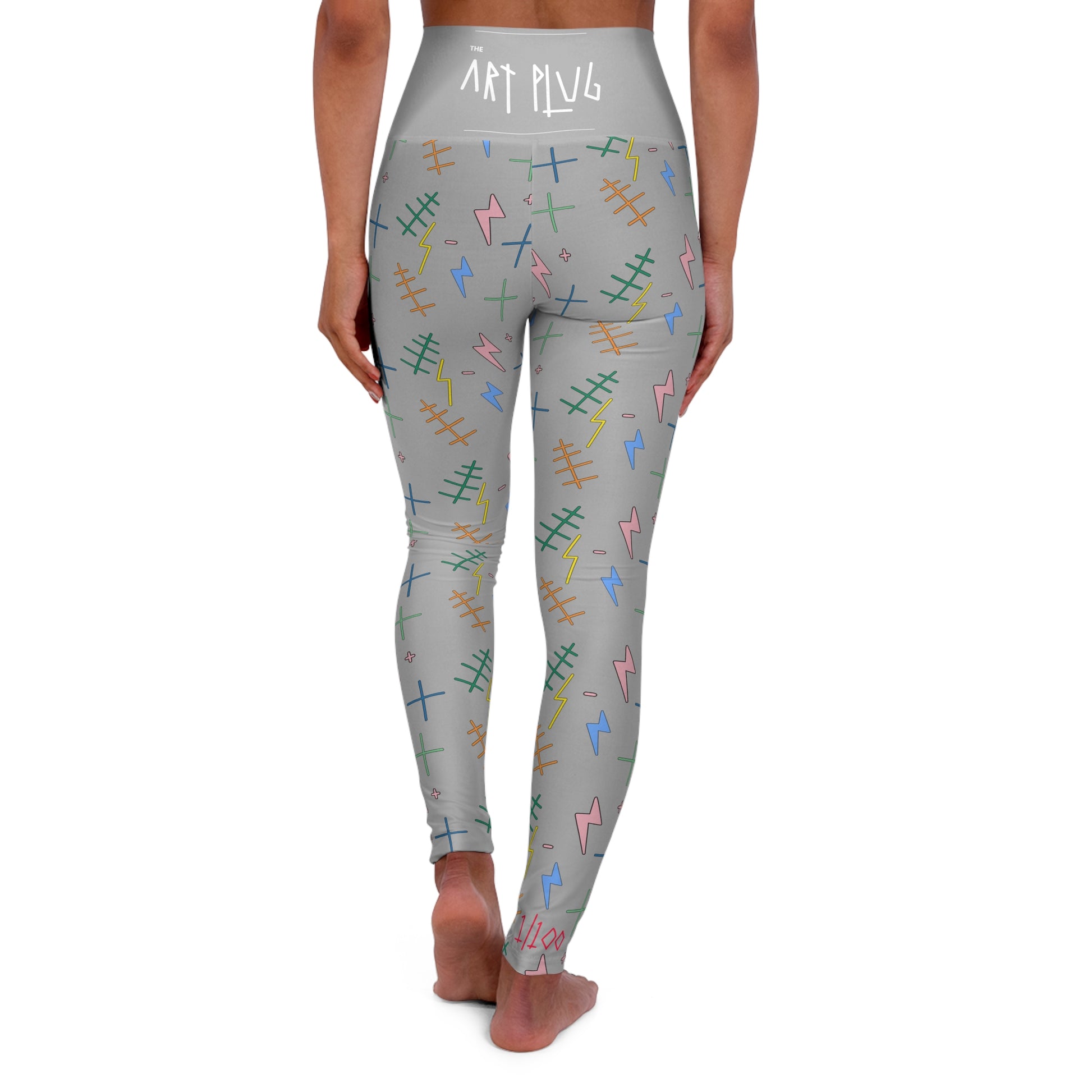 “Tap Bolta” High-Waisted Leggings - THE ART PLUG SHOP