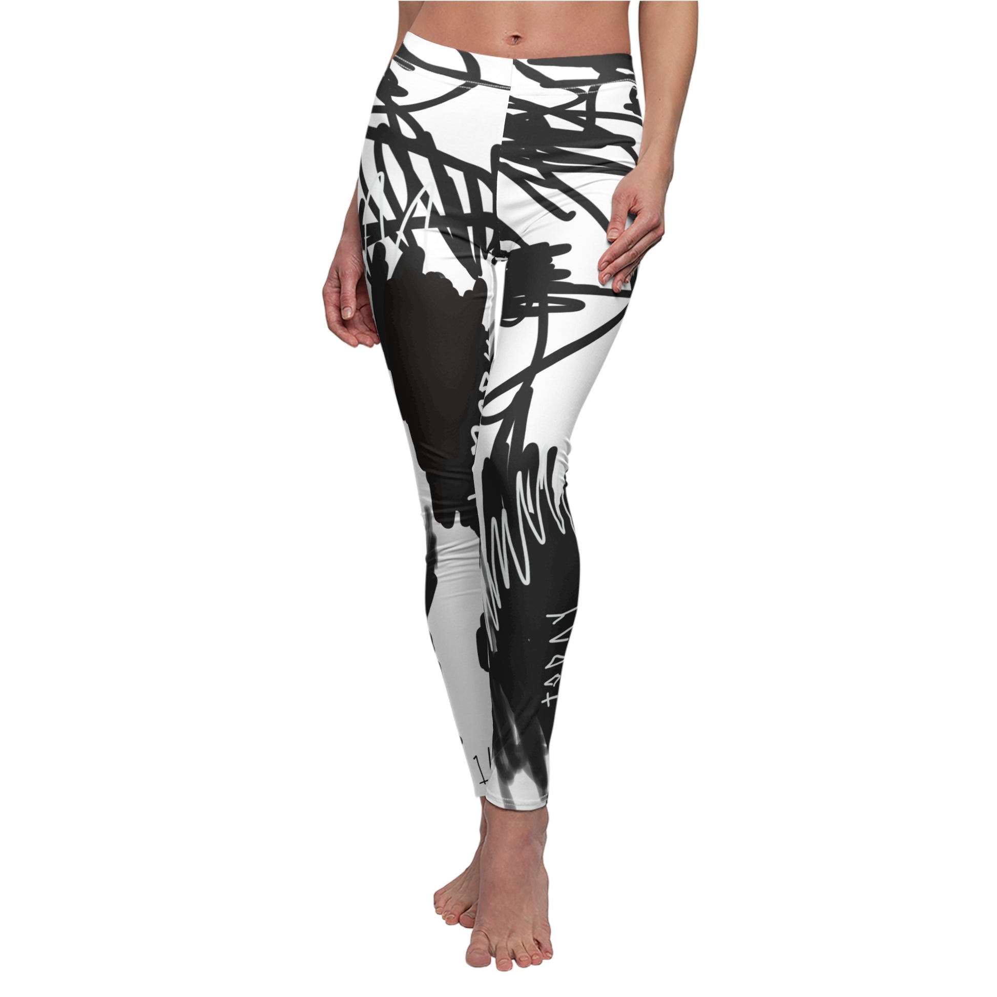 "Scribble" Casual Leggings - THE ART PLUG SHOP