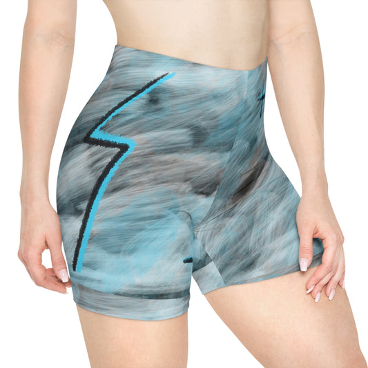 “Clouded” Women’s Shorts - THE ART PLUG SHOP