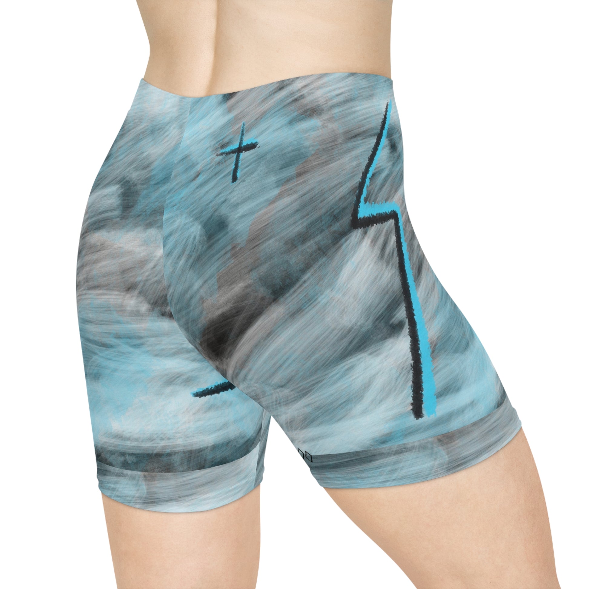 “Clouded” Women’s Shorts - THE ART PLUG SHOP