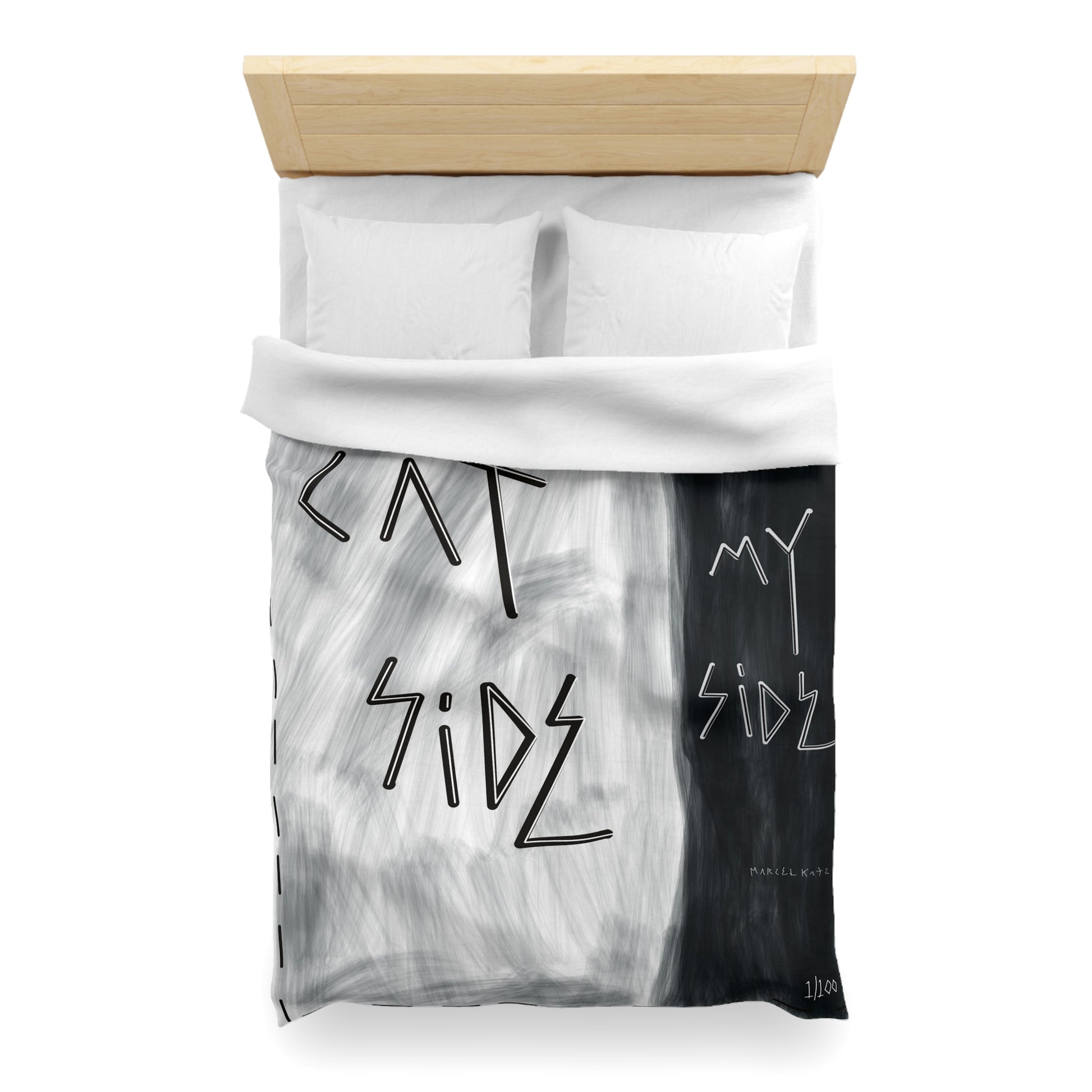 “Cat Side, My Side” Duvet Cover - THE ART PLUG SHOP