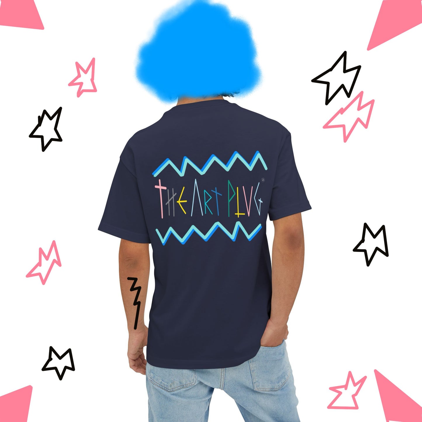 "Wavy" Oversized Tee
