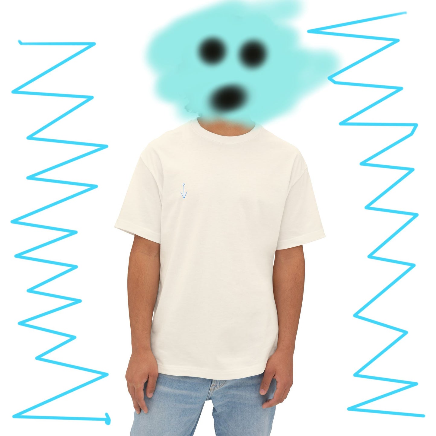 "Wavy" Oversized Tee