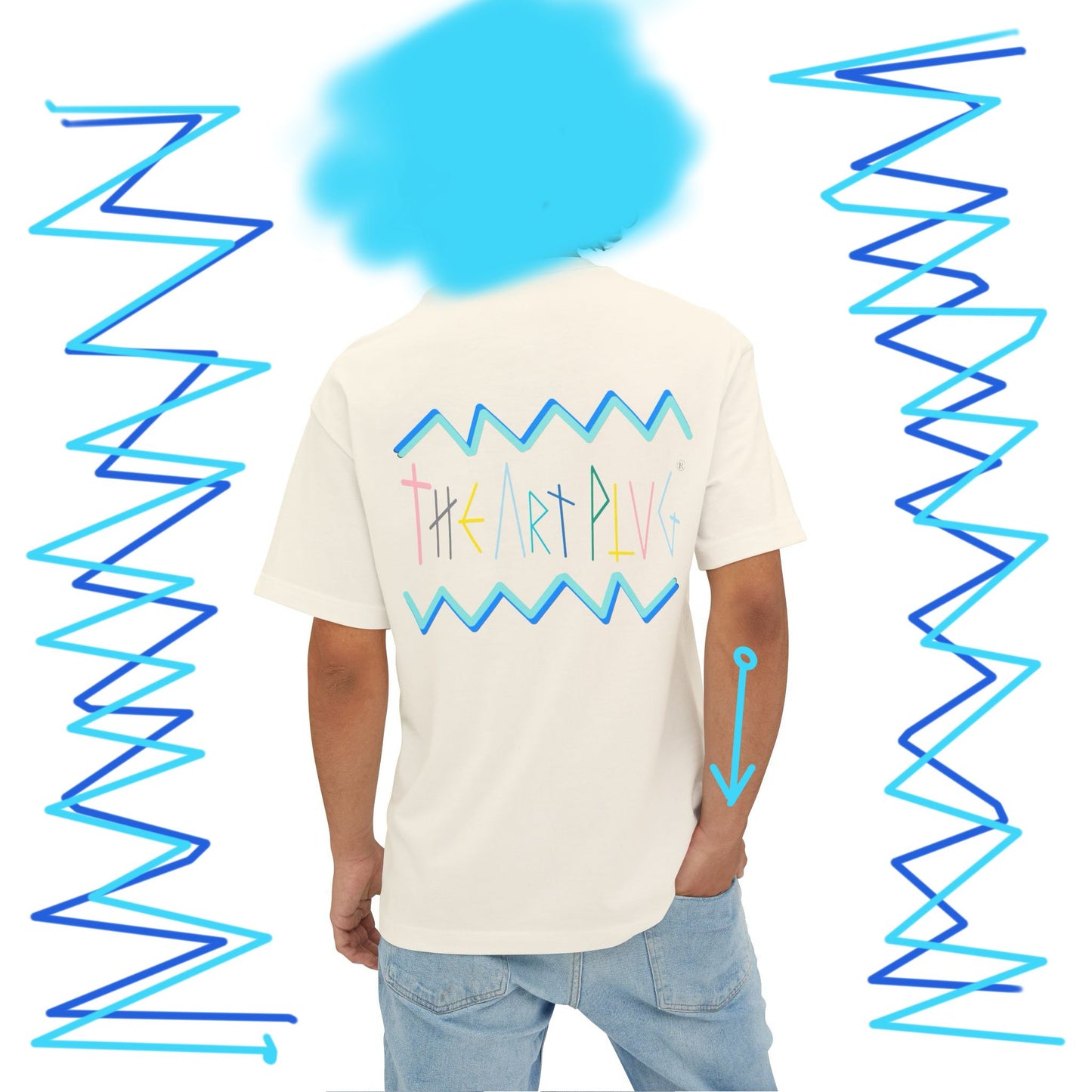 "Wavy" Oversized Tee