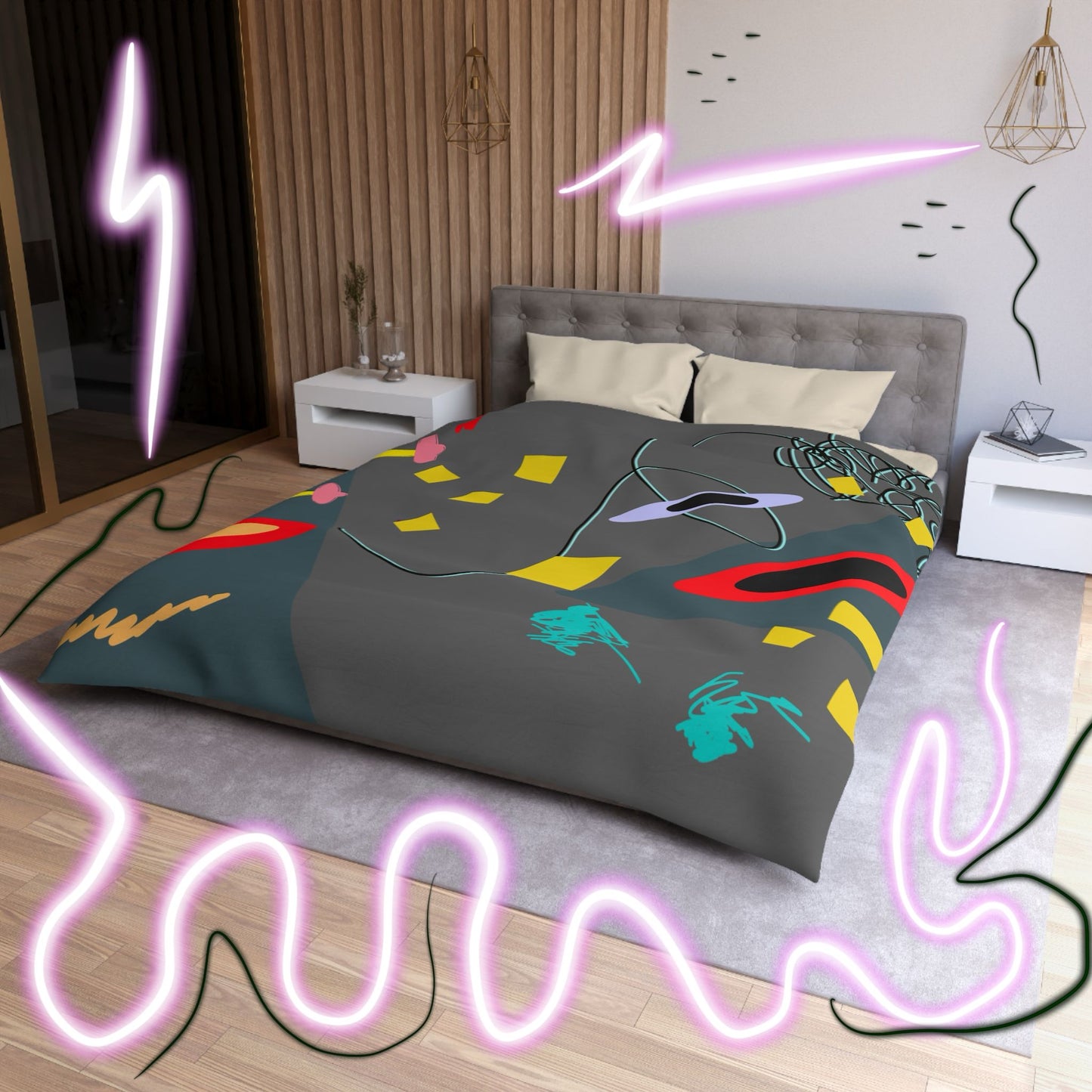 "Grey Matter" Duvet Cover