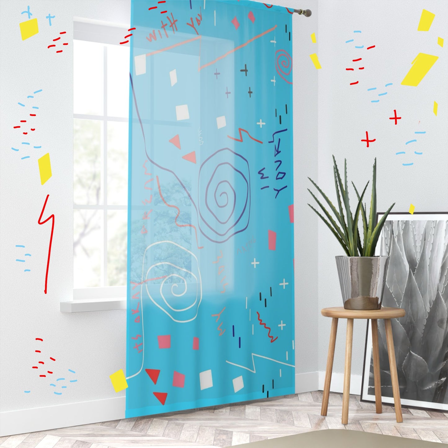"Dream On" Sheer Curtain